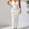 Openwork Scoop Neck Cover-Up Dress - White