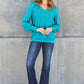 V-Neck Lantern Sleeve Top