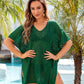 BELLA ROAD Openwork Slit Scoop Neck Cover Up at Bella Road