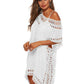 BELLA ROAD Cutout V-Neck Short Sleeve Cover-Up at Bella Road