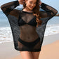 BELLA ROAD Backless Boat Neck Long Sleeve Cover Up at Bella Road