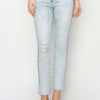 RISEN High Rise Distressed Skinny Jeans - Light