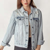 RISEN Distressed Button Up Jacket - Light