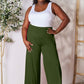 DOUBLE TAKE Full Size Smocked Wide Waistband Wide Leg Pants at Bella Road