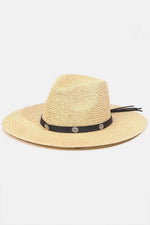 FAME Belt Strap Straw Hat at Bella Road