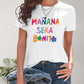 Letter Graphic Round Neck Short Sleeve T-Shirt