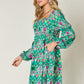 DOUBLE TAKE Full Size Printed Long Sleeve Dress at Bella Road