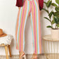 DOUBLE TAKE Striped Smocked Waist Pants with Pockets at Bella Road