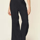 DOUBLE TAKE Full Size Texture Smocked Waist Wide Leg Pants at Bella Road