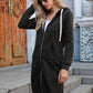 DOUBLE TAKE Full Size Zip-Up Longline Hoodie with Pockets at Bella Road