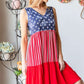 HEIMISH Full Size US Flag Theme Contrast Tank Dress at Bella Road