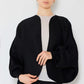 MARINA WEST SWIM Rib Pleated Puff Sleeve Bolero Cardigan at Bella Road