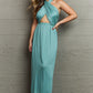 NINEXIS Know Your Worth Criss Cross Halter Neck Maxi Dress at Bella Road