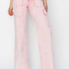 RISEN Full Size High Rise Wide Leg Cargo Pocket Jeans - Acid Pink