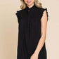 CULTURE CODE Full Size Frill Edge Smocked Sleeveless Top at Bella Road