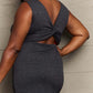 SEW IN LOVE Full Size For The Night Fitted Sleeveless Midi Dress in Black at Bella Road