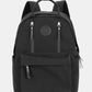 Black Himawari waterproof backpack with multilayer pockets, perfect for everyday use and outdoor adventures.