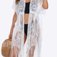 BELLA ROAD Fringe Trim Lace Cover-Up Dress at Bella Road