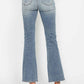 Back view of Judy Blue bootcut jeans with embroidered pockets and tummy control feature, perfect for plus-size styling.