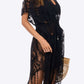 BELLA ROAD Fringe Trim Lace Cover-Up Dress at Bella Road