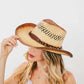 FAME Cutout Wide Brim Straw Hat at Bella Road