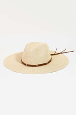 FAME Rope Strap Wide Brim Weave Hat at Bella Road