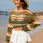 BELLA ROAD Openwork Boat Neck Dropped Shoulder Cover-Up at Bella Road