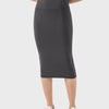 Millennia Slit Wrap Active Skirt - Dark Gray