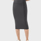 Black Millennia Slit Wrap Active Skirt with stretchy fabric, paired with casual sneakers for a sporty look.