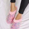 Sequin Plush Round Toe Slippers - PINK