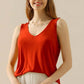 NINEXIS Full Size V-Neck Curved Hem Tank at Bella Road