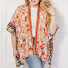 Peachy Keen Cover-Up  Kimono - Burnt Coral