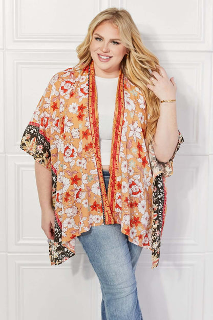 JUSTIN TAYLOR Peachy Keen Cover-Up Kimono at Bella Road