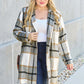 DOUBLE TAKE Full Size Plaid Button Up Lapel Collar Coat at Bella Road