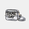 Zenana GAME DAY Stadium Approved Transparent Crossbody Bag - Black