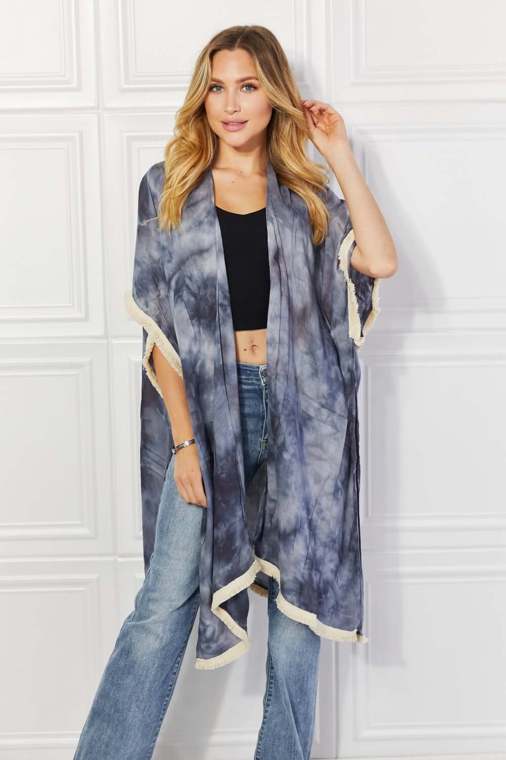 JUSTIN TAYLOR Cloud Rush Swim Cover-Up Kimono at Bella Road