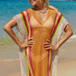 DOUBLE TAKE Openwork Striped Slit Knit Cover Up at Bella Road