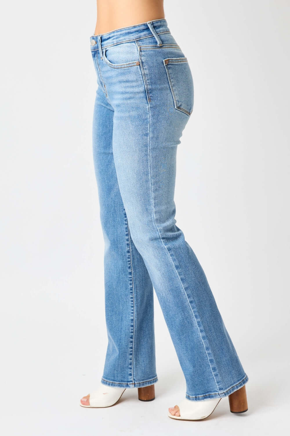 JUDY BLUE Full Size High Waist Straight Jeans at Bella Road