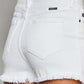 KANCAN Full Size High Rise Frayed Hem Denim Shorts at Bella Road