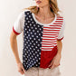 BIBI Star & Stripes Round Neck Short Sleeve T-Shirt at Bella Road