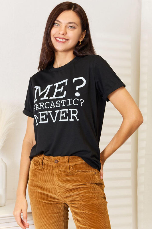 SIMPLY LOVE Letter Graphic Round Neck T-Shirt at Bella Road