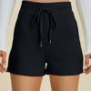 Air Scuba Drawstring High Waist Shorts - Black