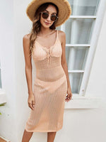 BELLA ROAD Openwork Lace-Up Sleeveless Cover Up at Bella Road