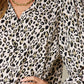 DOUBLE TAKE Full Size Leopard Long Sleeve Blouse at Bella Road