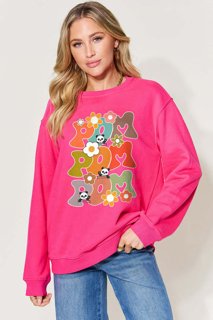 SIMPLY LOVE Full Size Letter Graphic Long Sleeve Sweatshirt at Bella Road