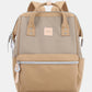 Himawari water-resistant canvas backpack with side pockets in tan, perfect for adventures and organizing essentials.