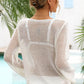 BELLA ROAD Openwork Scoop Neck Long Sleeve Cover-Up at Bella Road