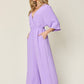 DOUBLE TAKE Full Size Half Sleeve Wide Leg Jumpsuit at Bella Road