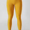 Crossover Waist Active Leggings - Mustard