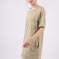 VERY J Washed Round Neck Mini Tee Dress at Bella Road